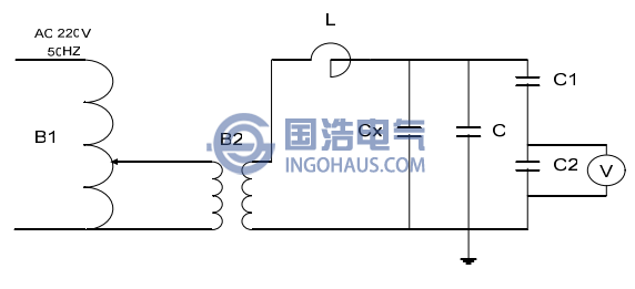 調(diào)容式工頻串聯(lián)諧振交流耐壓試驗(yàn)裝置原理接線(xiàn)圖